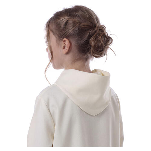 First Communion alb, simple in ivory 8