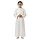 First Communion alb, simple in ivory s1