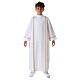 First Holy Communion alb with two golden hems s1