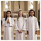 First Holy Communion alb with two golden hems s2