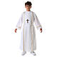 First Holy Communion alb with two golden hems s7