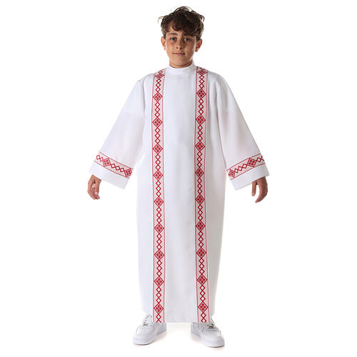 First Communion alb, 2 hems 7
