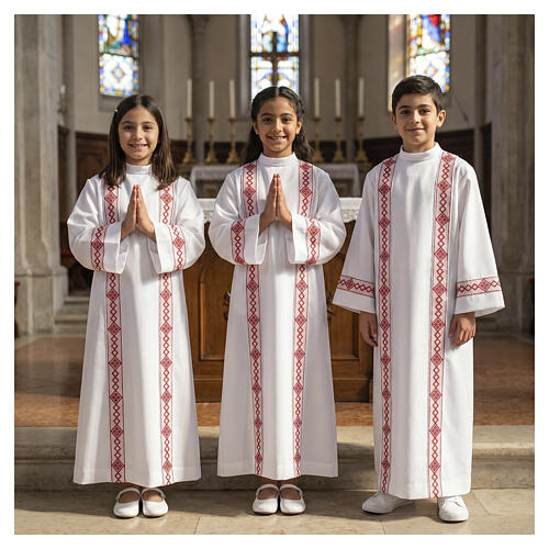 First Communion alb, 2 hems 2