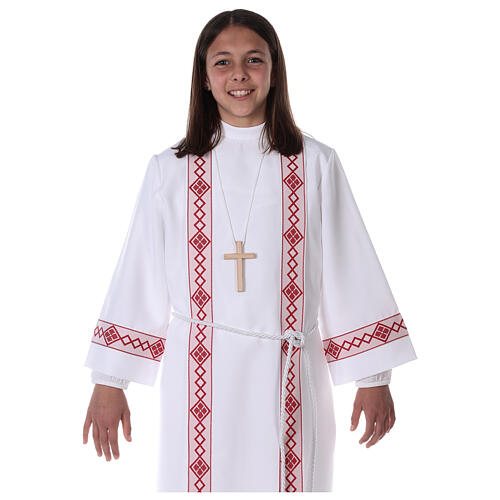 First Communion alb, 2 hems 5