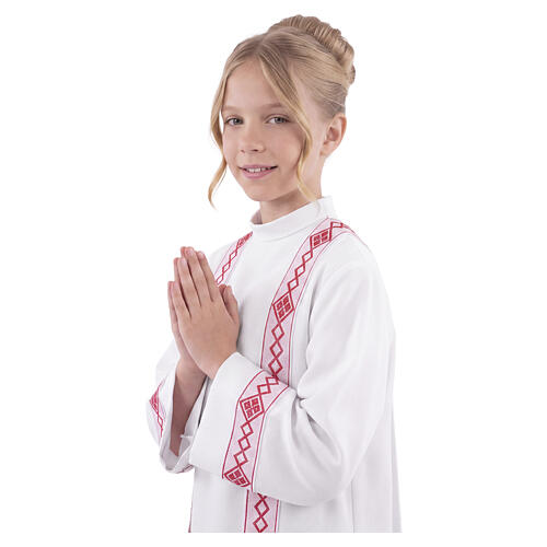 Holy Communion alb, 2 hems 4