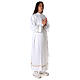 First Holy Communion alb with golden hem s6