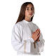 First Holy Communion alb with golden hem s4