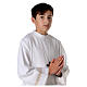 First Holy Communion alb with golden hem s5