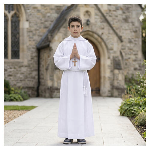 First Holy Communion alb with hood 2