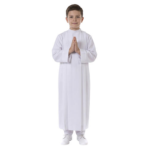 Aube communion avec plis latérales 3