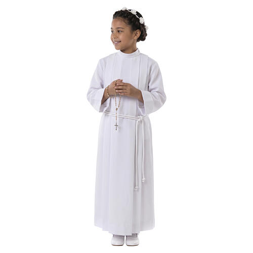 Aube communion avec plis latérales 6