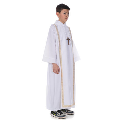First Holy Communion alb with decorated scapular 4