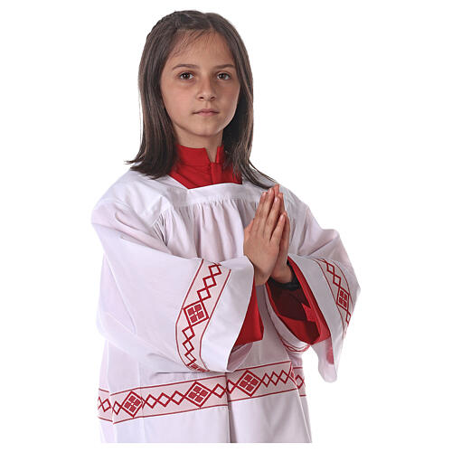 Ministrantentalar und Chorhemd im Set, Modell Rot 8