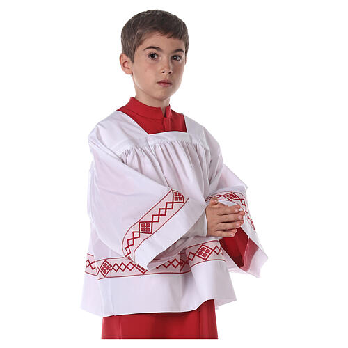 Server surplice and red cassock 3
