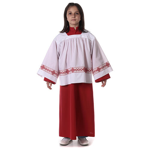 Server surplice and red cassock 1