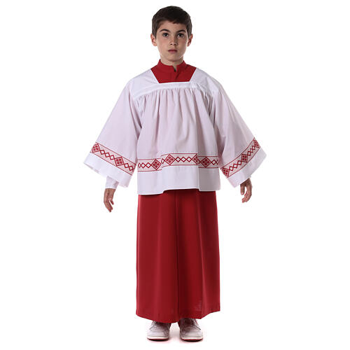Server surplice and red cassock 4
