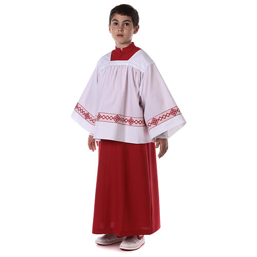 Server surplice and red cassock 6