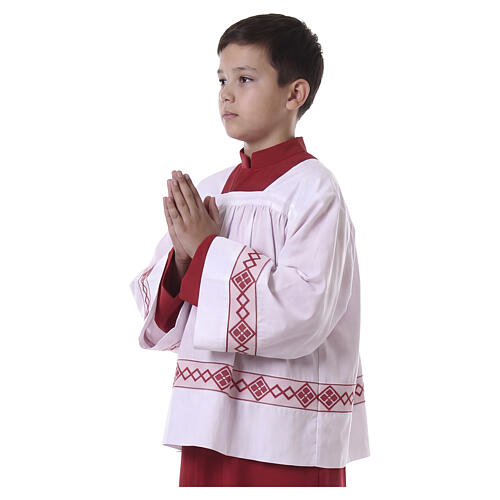 Server surplice and red cassock 4
