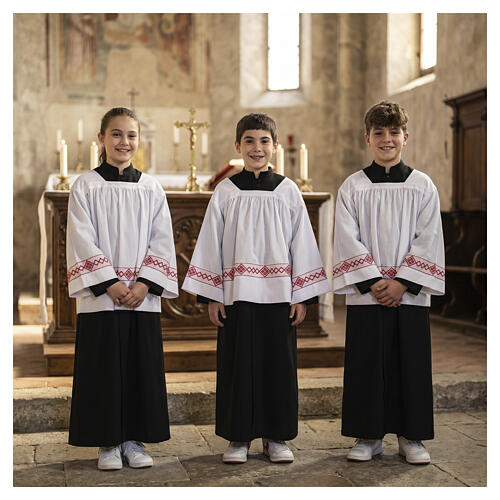 Ministrantentalar und Chorhemd im Set, Modell Schwarz 2