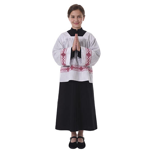 Ministrantentalar und Chorhemd im Set, Modell Schwarz 4