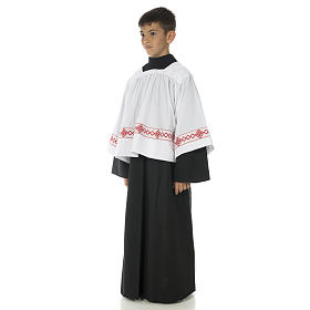 First Communion Albs: Server surplice and black cassock First Communion Albs: Server surplice and black cassock
