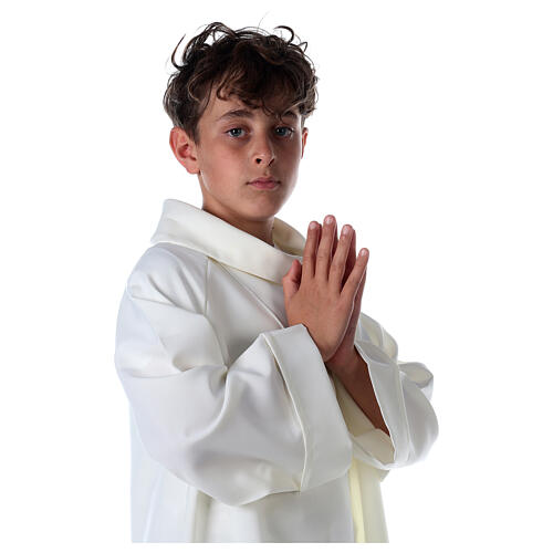 First communion alb, simple model, ivory 10