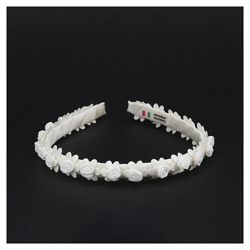 First communion alb accessories: flower headband. 5