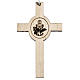 Cross first communion wood with chalice and host. s1