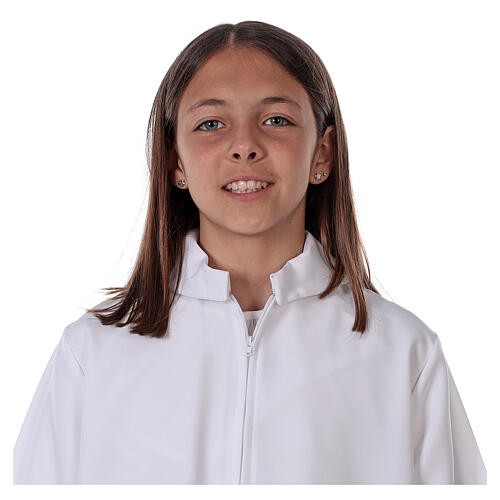 First Communion alb with golden hem 11