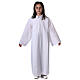 Altar server/Communion alb in white polyester and cotton fabric s1