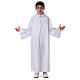 Altar server/Communion alb in white polyester and cotton fabric s4