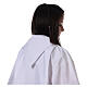 Altar server/Communion alb in white polyester and cotton fabric s10