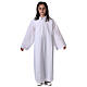 Altar server/Communion alb in white polyester and cotton fabric s4