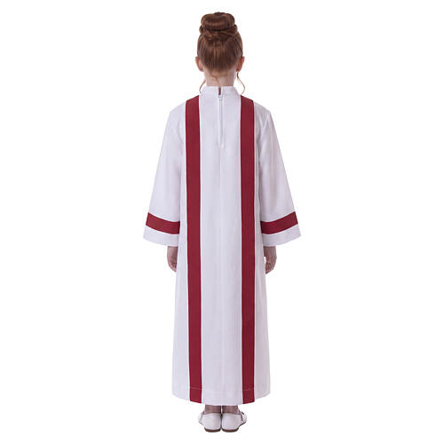 Holy Communion Alb decorated with red edges 7