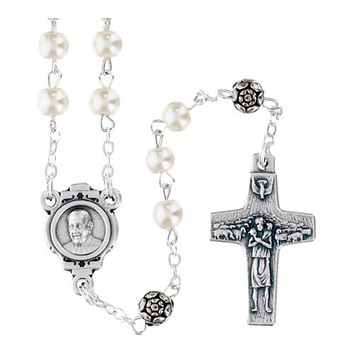 Rosenkranz und Schlüßelanhänger Papst Franziskus 2