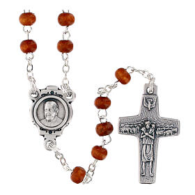 Papst Franziskus: Rosenkranz und Kreuz