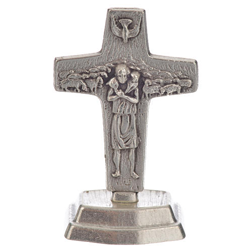 Chapelet marron et croix de Pape François 5