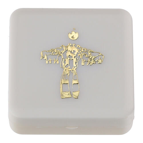Chapelet marron et croix de Pape François 8