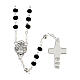 Black Rosary and cross, Pope Francis s5