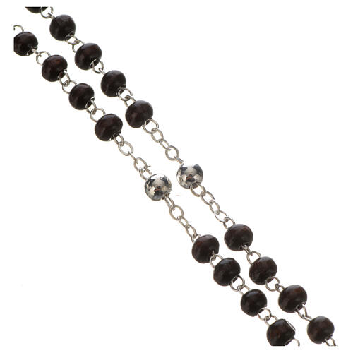 Pope Francis mahogany rosary and cross 5