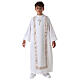 First Communion alb with embroidered cross, white s1