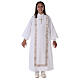 First Communion alb with embroidered cross, white s7
