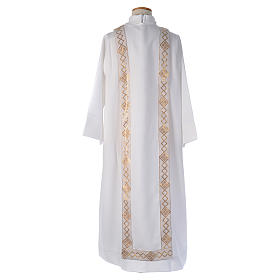 First Communion Albs: Embroidered Cross Holy Communion Alb First Communion Albs: Embroidered Cross Holy Communion Alb