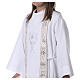 Aube Première Communion blanc scapulaire passementerie strass s5