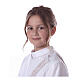 Aube Première Communion blanc scapulaire passementerie strass s8