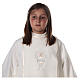 First Communion alb with satin sidelong and rhinestone, ivory s3