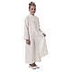 Szata Pierwsza Komunia kość słoniowa szkaplerz ukos z satyny i strass s7