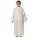 First Communion alb trimmed scapular eucharistic symbols ivory s9