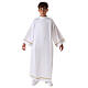 First Communion alb with pleats and braided border on hem and sleeves s1