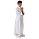 First Communion alb with pleats and braided border on hem and sleeves s8